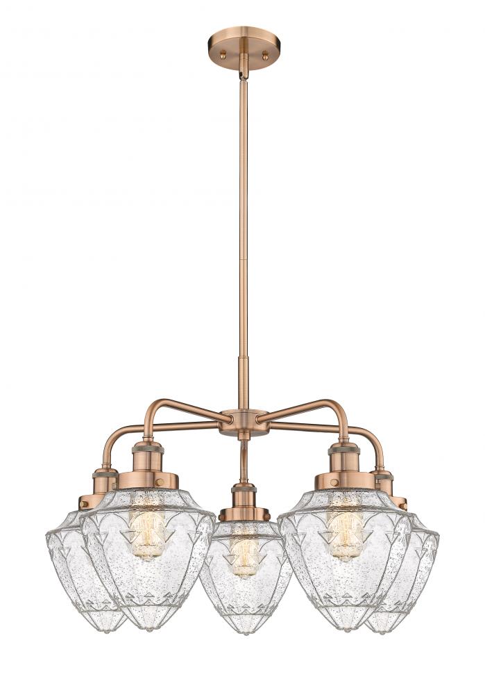 Bullet - 5 Light - 24 inch - Antique Copper - Chandelier