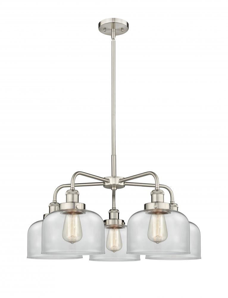 Cone - 5 Light - 26 inch - Satin Nickel - Chandelier
