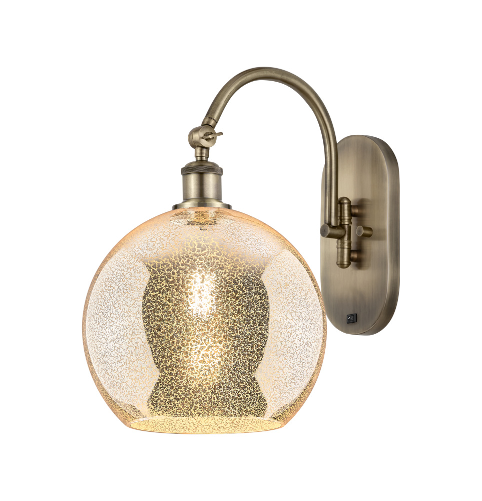 Athens - 1 Light - 10 inch - Antique Brass - Adjustable - Sconce