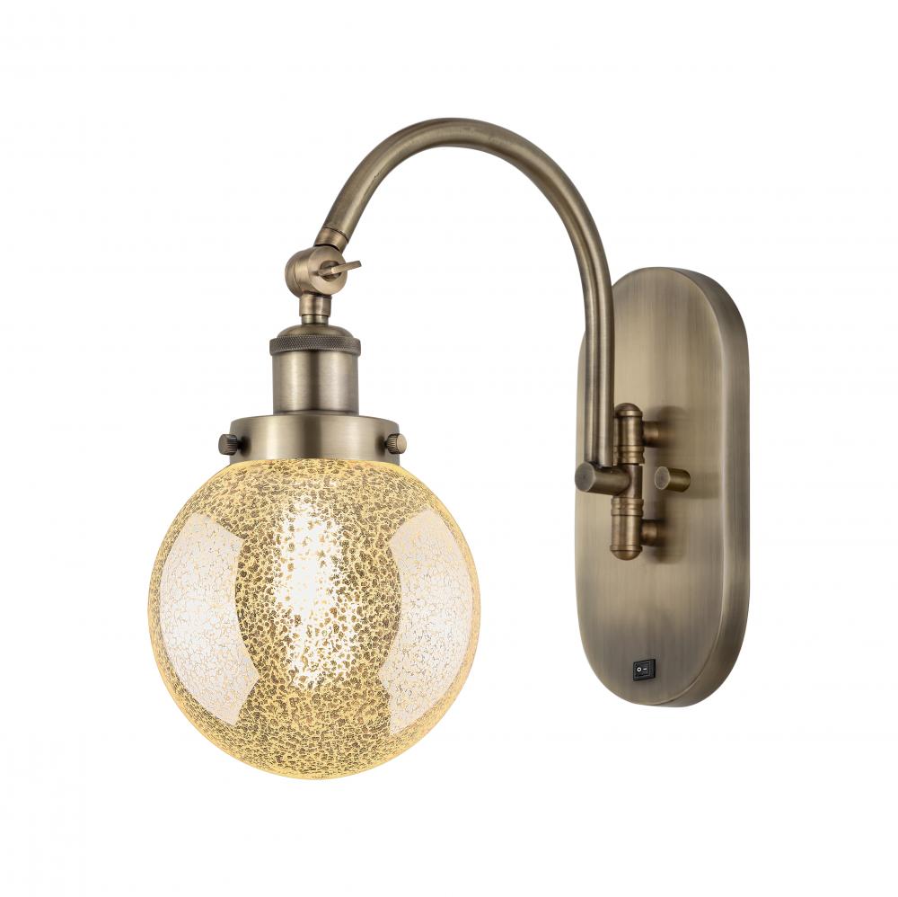 Beacon - 1 Light - 6 inch - Antique Brass - Adjustable Swing Arm