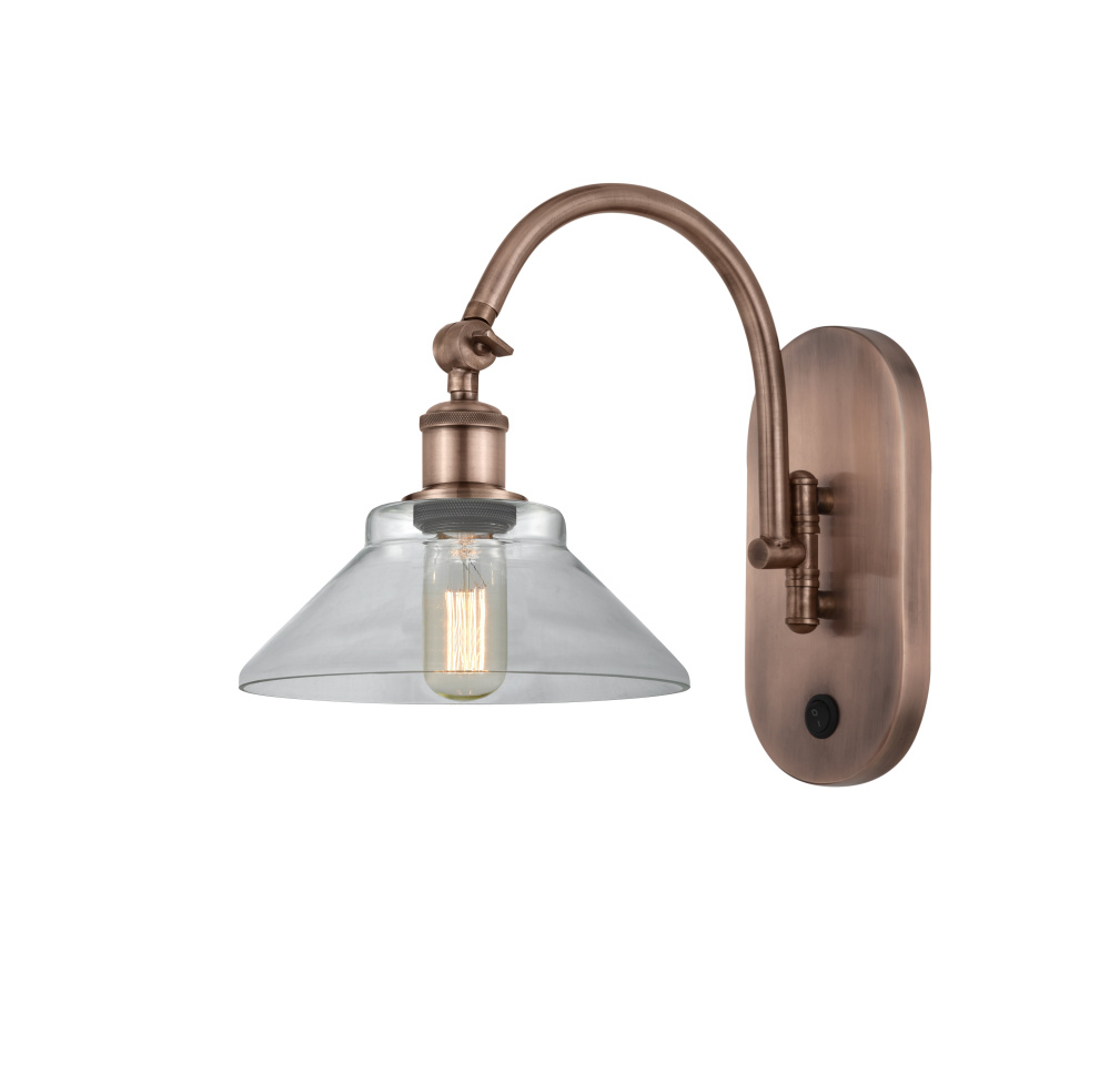 Orwell - 1 Light - 8 inch - Antique Copper - Adjustable - Sconce