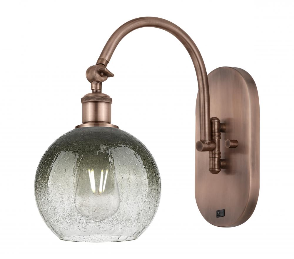 Brookhaven Globe - 1 Light - 8 inch - Antique Copper - Sconce
