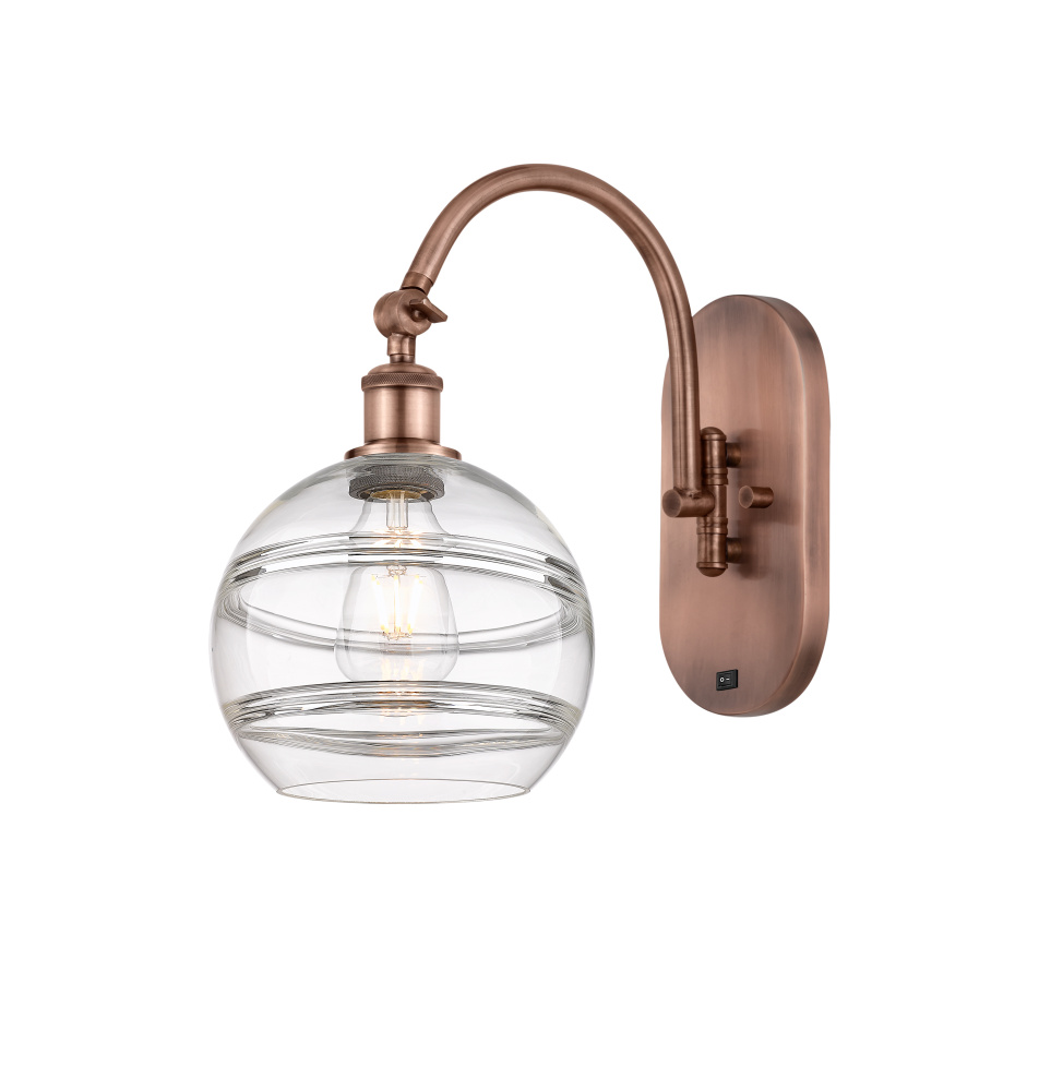 Rochester - 1 Light - 8 inch - Antique Copper - Adjustable - Sconce