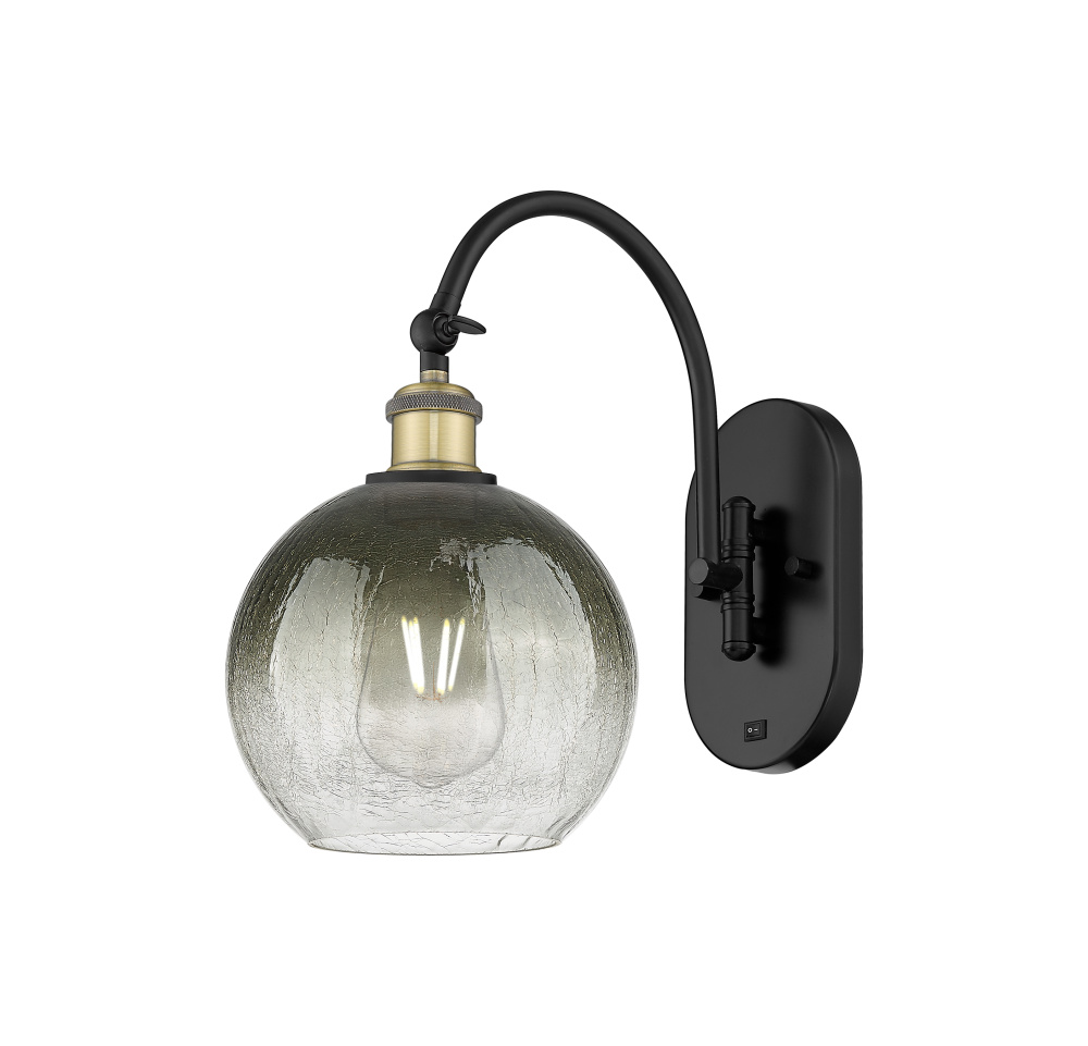 Brookhaven Globe - 1 Light - 8 inch - Black Antique Brass - Sconce