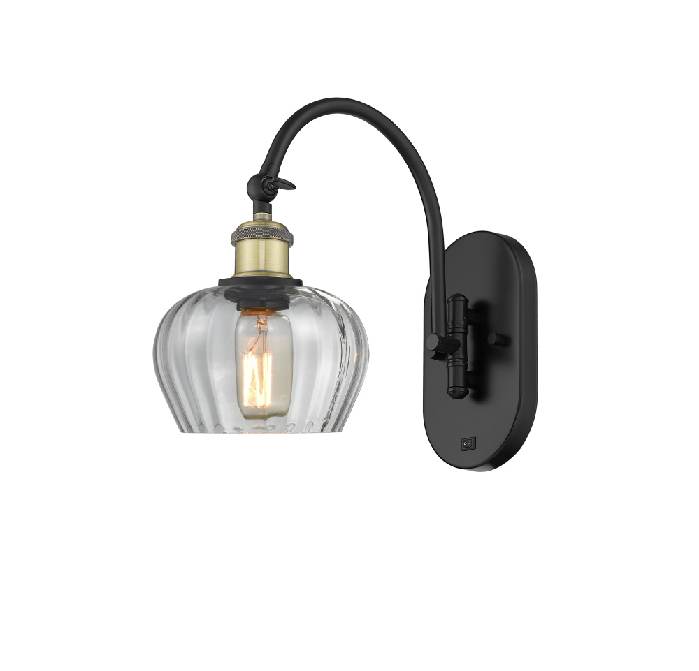 Fenton - 1 Light - 7 inch - Black Antique Brass - Sconce