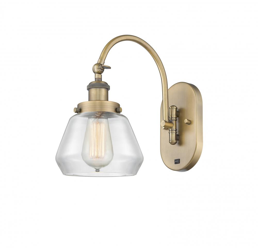 Fulton - 1 Light - 7 inch - Brushed Brass - Adjustable Swing Arm