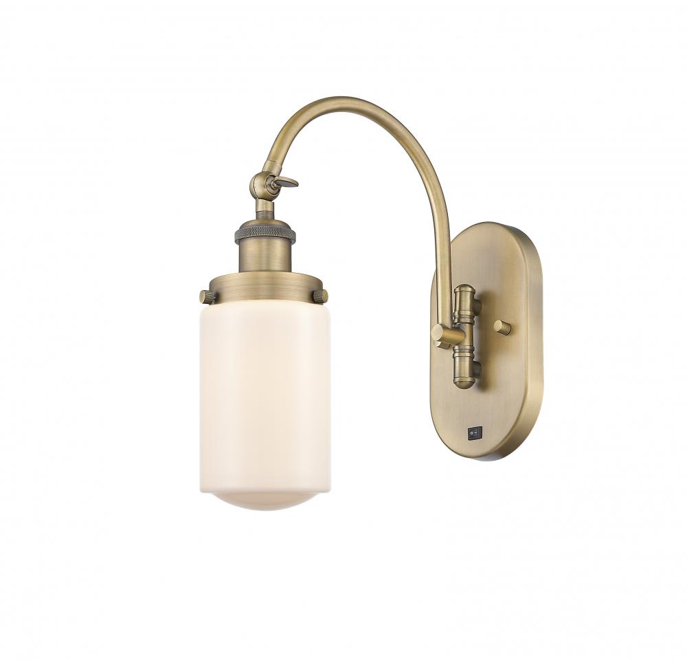 Dover - 1 Light - 5 inch - Brushed Brass - Adjustable Swing Arm
