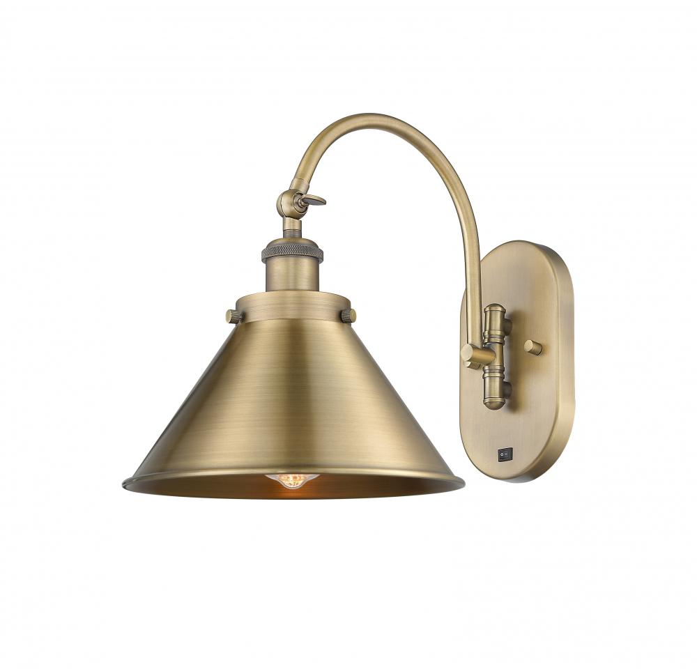 Briarcliff - 1 Light - 10 inch - Brushed Brass - Adjustable Swing Arm