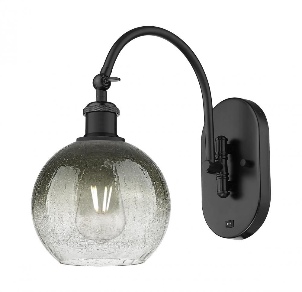 Brookhaven Globe - 1 Light - 8 inch - Matte Black - Sconce
