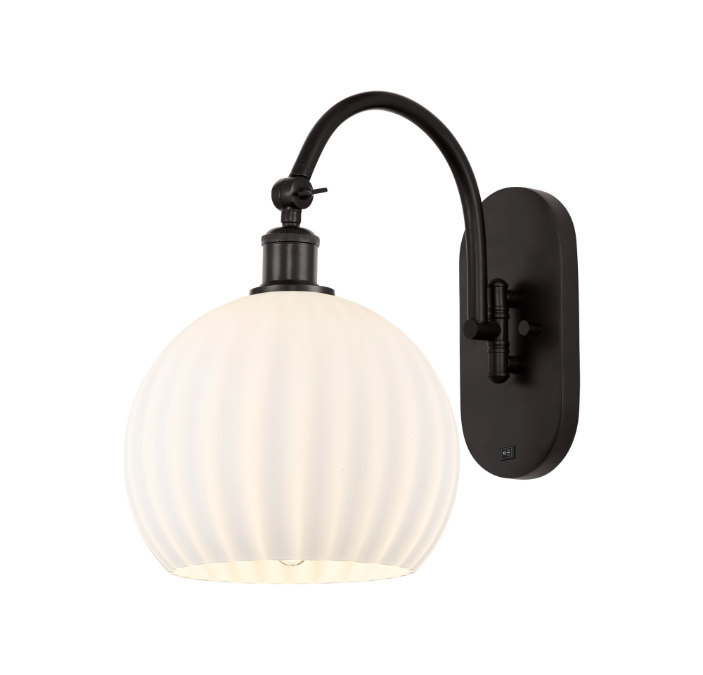 White Venetian - 1 Light - 10 inch - Oil Rubbed Bronze - Sconce