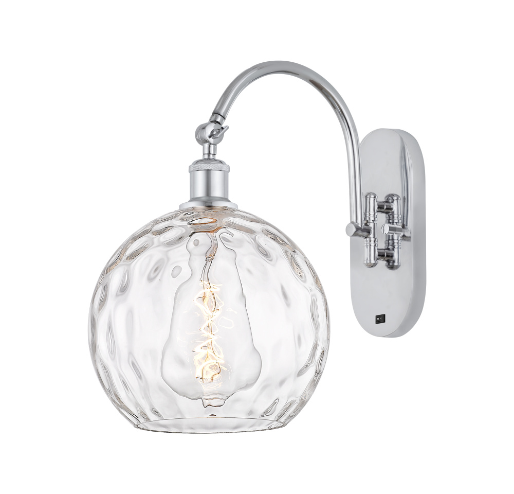 Athens Water Glass - 1 Light - 10 inch - Polished Chrome - Adjustable - Sconce