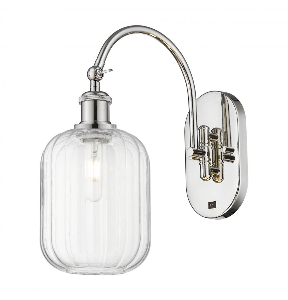 Preston Cylinder - 1 Light - 7 inch - Polished Nickel - Sconce