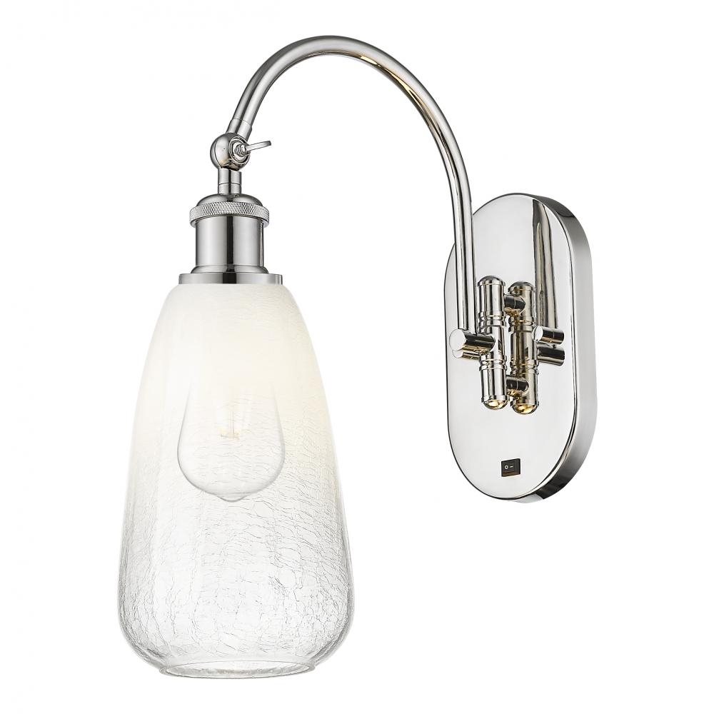 Brookhaven Almond - 1 Light - 6 inch - Polished Nickel - Sconce