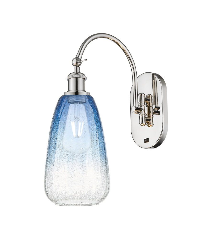 Brookhaven Almond - 1 Light - 6 inch - Polished Nickel - Sconce