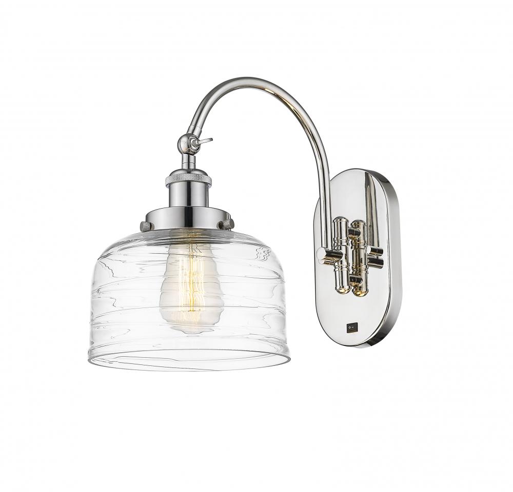 Bell - 1 Light - 8 inch - Polished Nickel - Adjustable Swing Arm