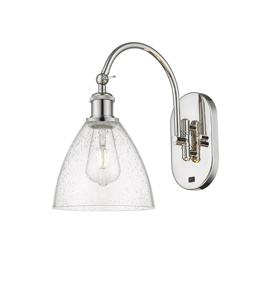 Bristol - 1 Light - 8 inch - Polished Nickel - Sconce