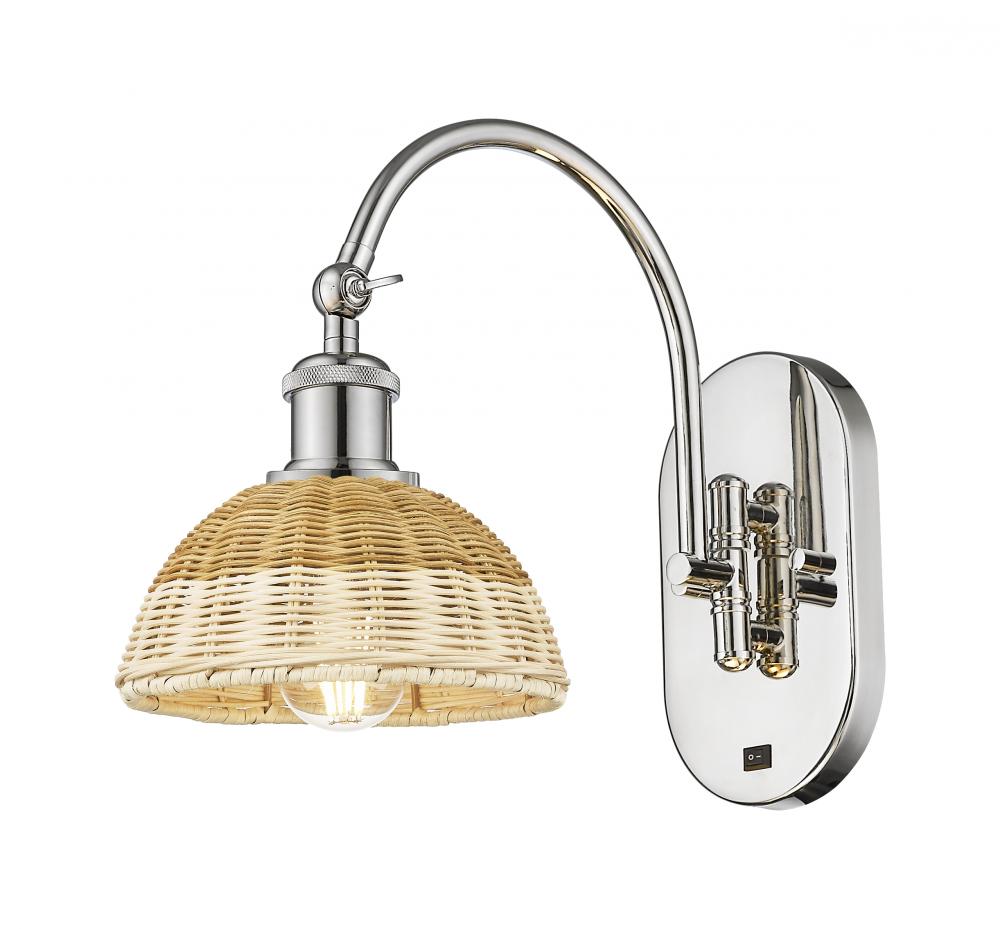 Bristol Natural II - 1 Light - 8 inch - Polished Nickel - Sconce