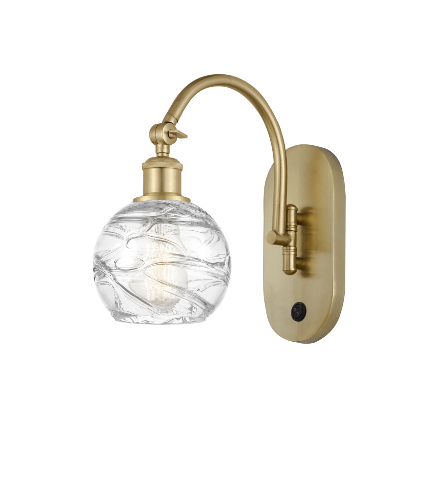 Athens Deco Swirl - 1 Light - 6 inch - Satin Gold - Sconce