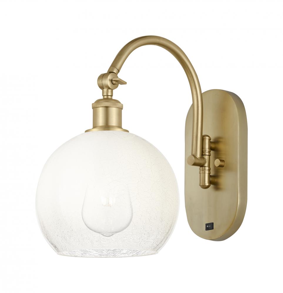 Brookhaven Globe - 1 Light - 8 inch - Satin Gold - Sconce