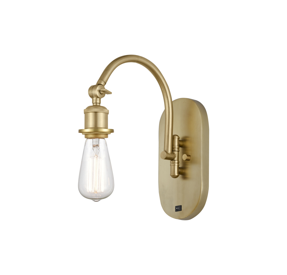 Halophane - 1 Light - 5 inch - Satin Gold - Adjustable Swing Arm