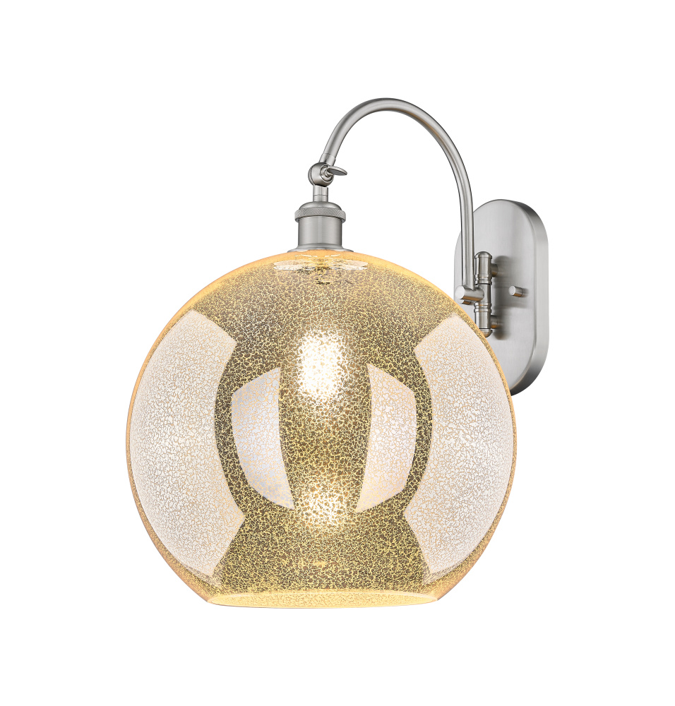 Athens - 1 Light - 12 inch - Brushed Satin Nickel - Adjustable - Sconce