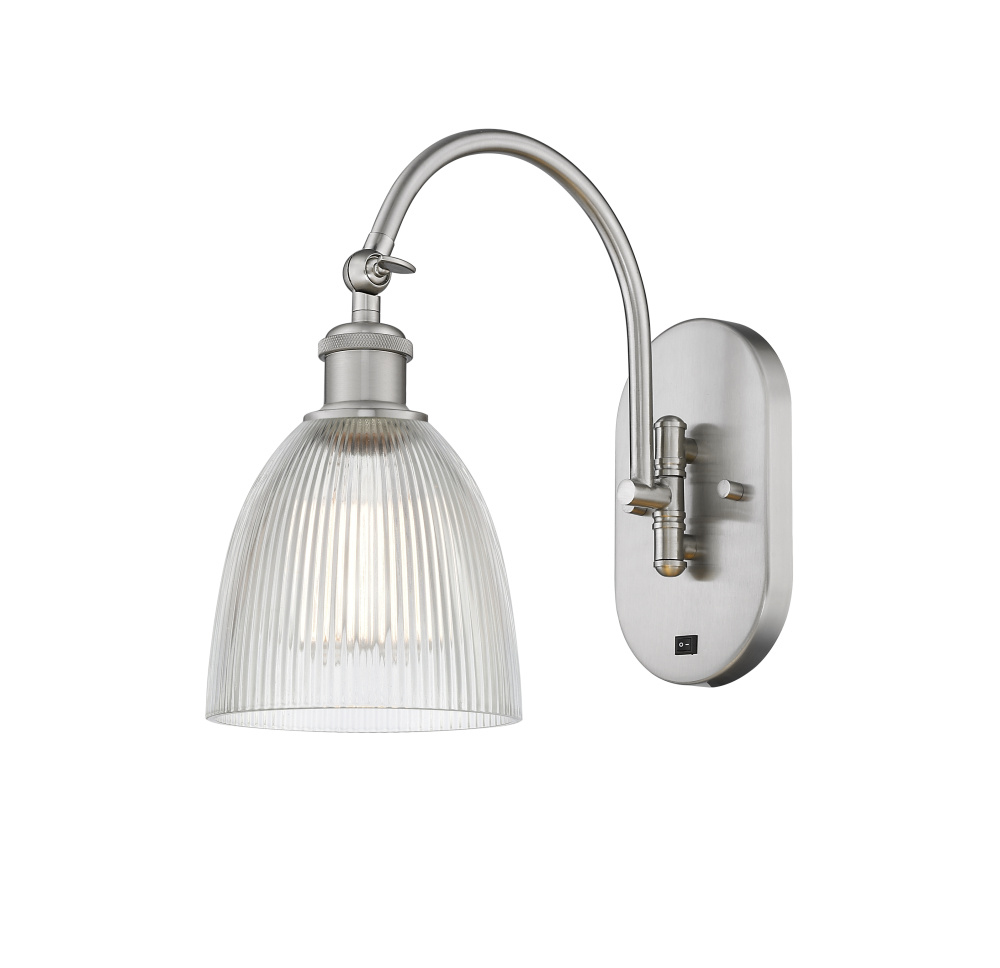 Castile - 1 Light - 6 inch - Brushed Satin Nickel - Sconce