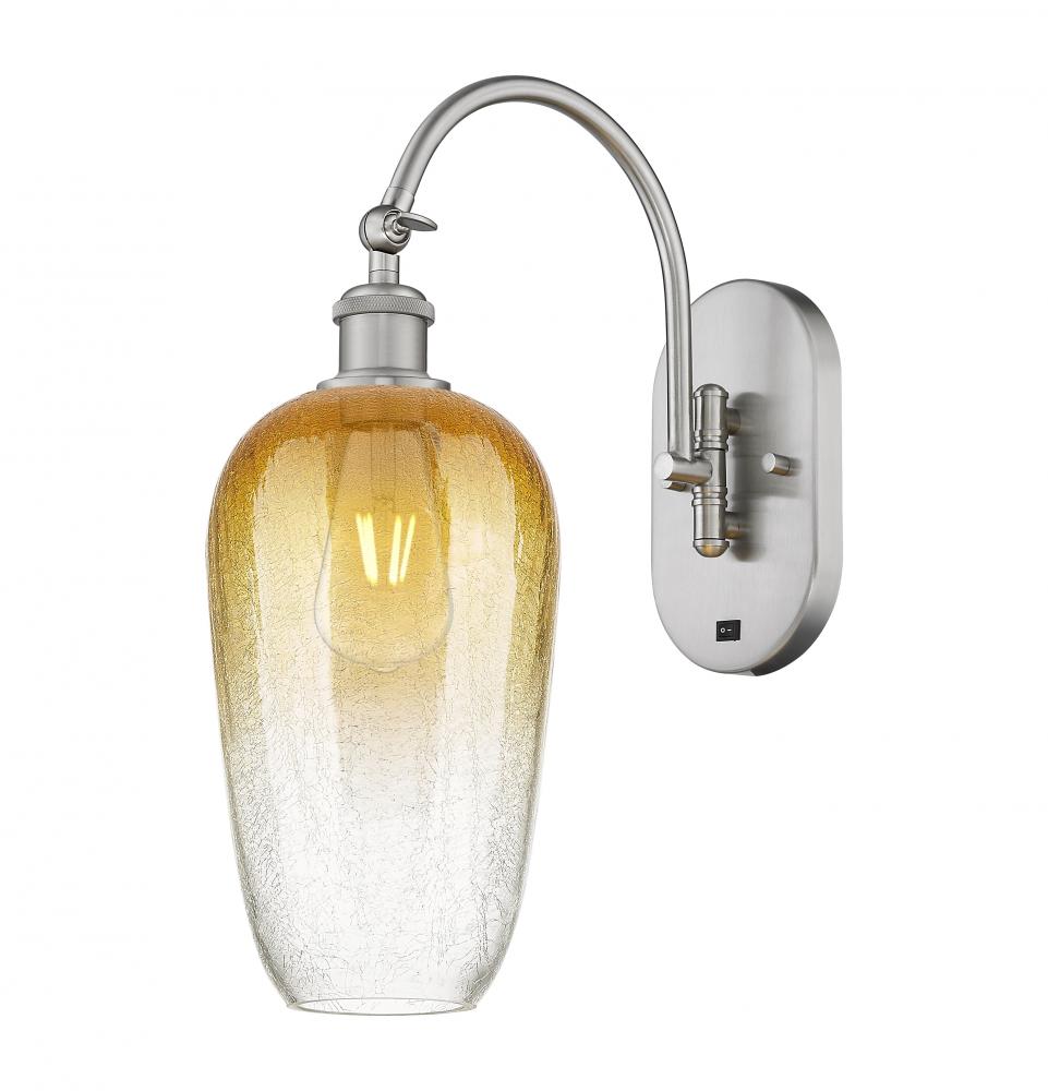 Brookhaven Flute - 1 Light - 7 inch - Brushed Satin Nickel - Sconce