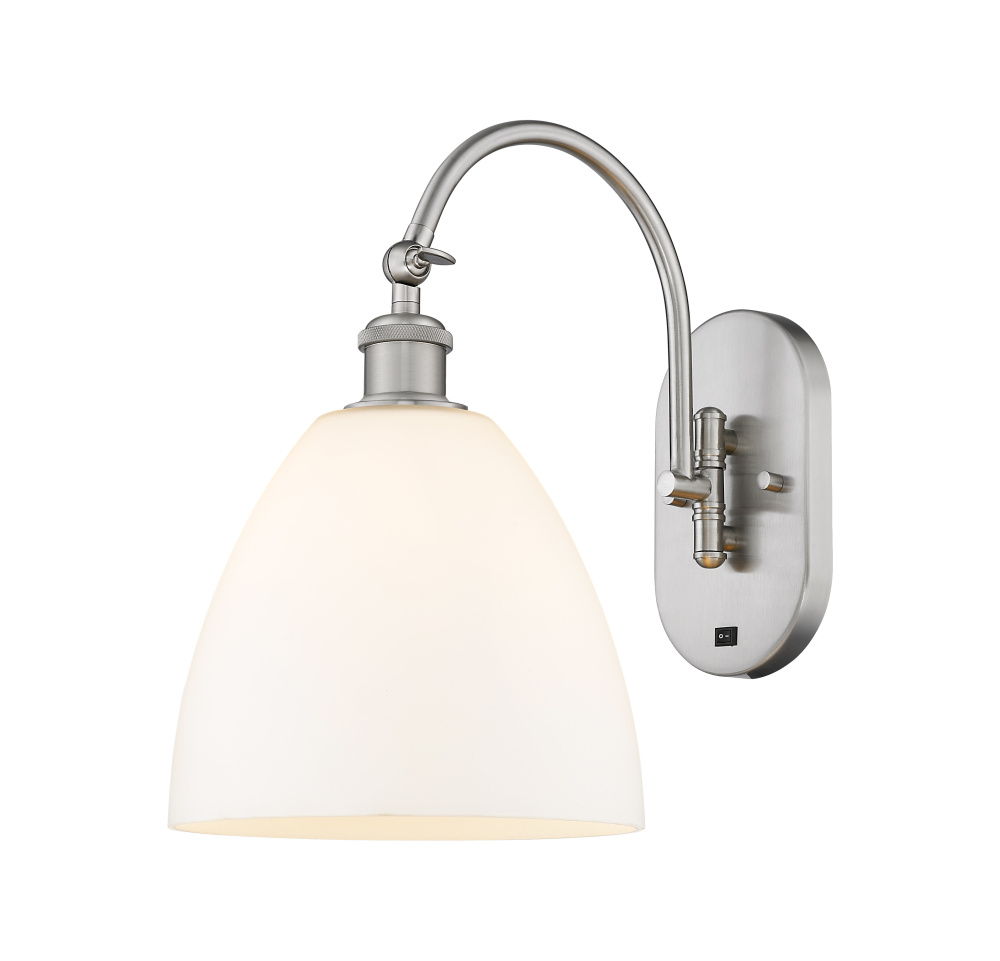 Bristol - 1 Light - 9 inch - Brushed Satin Nickel - Sconce