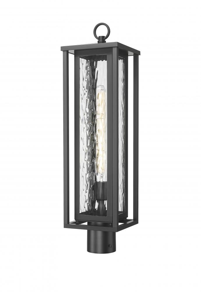 Ashland - 1 Light - 7 inch - Matte Black - Chain Hung - Coastal Outdoor Post Lantern
