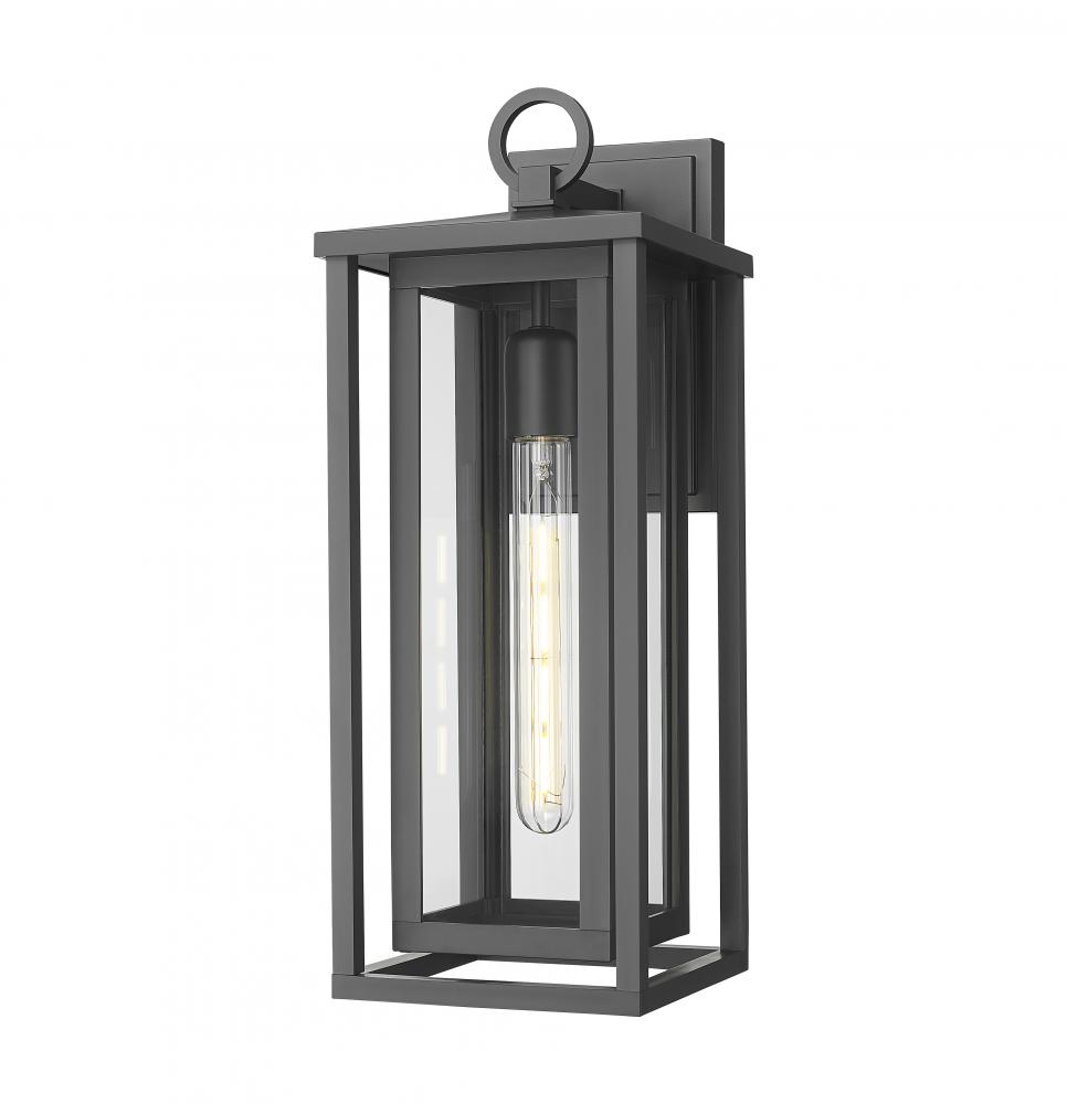 Ashland - 1 Light - 8 inch - Matte Black - Coastal Outdoor Sconce