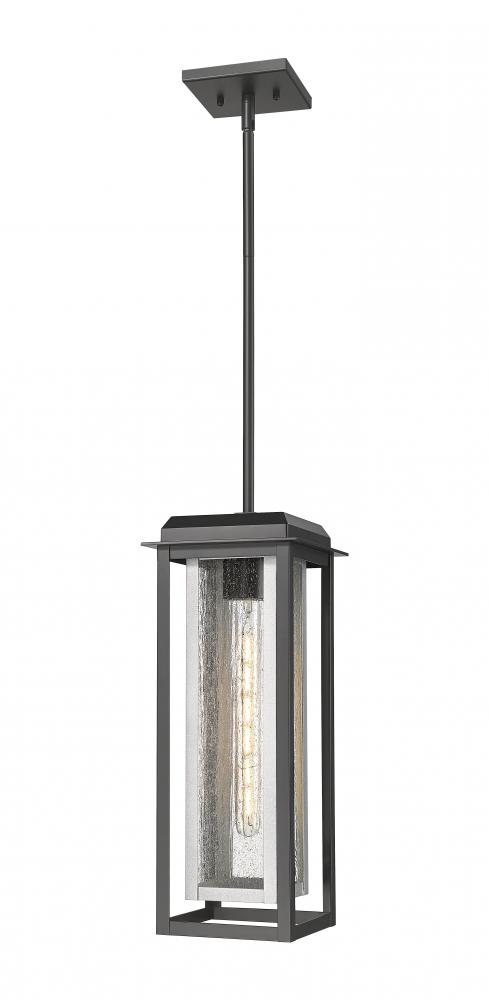 Mansfield - 1 Light - 8 inch - Black - Coastal Outdoor Pendant