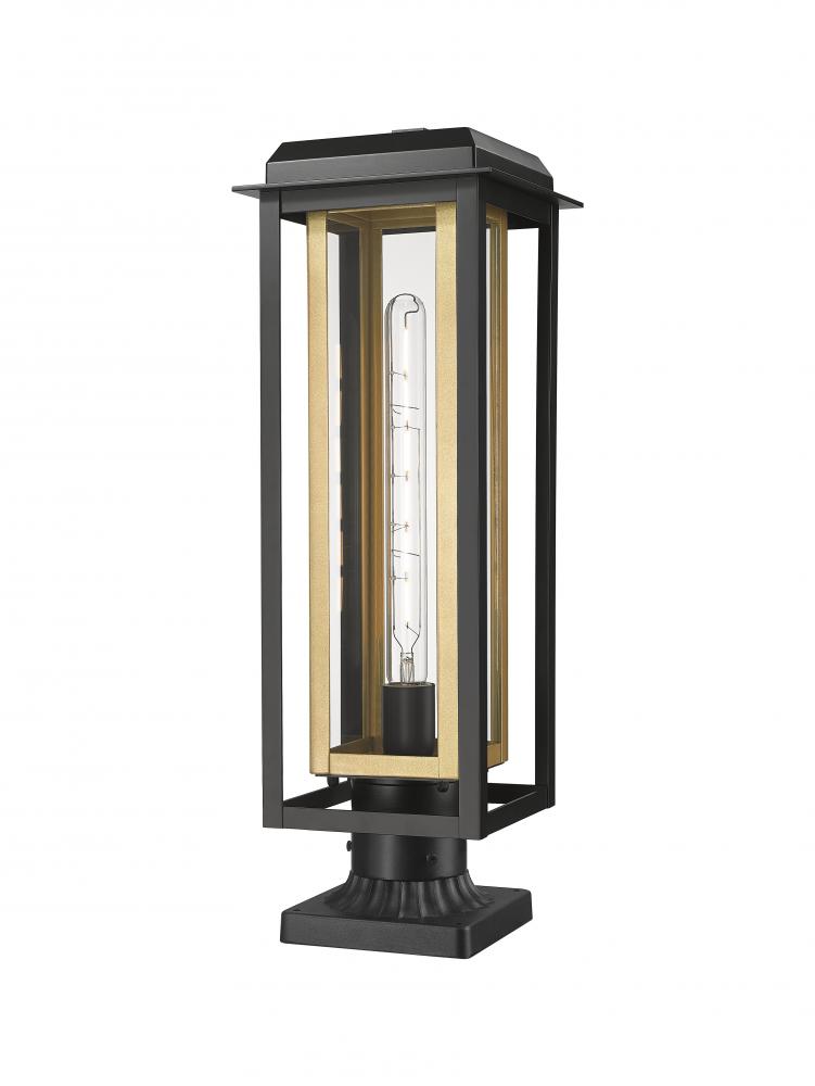 Mansfield - 1 Light - 8 inch - Black - Stem Hung - Coastal Outdoor Post Lantern