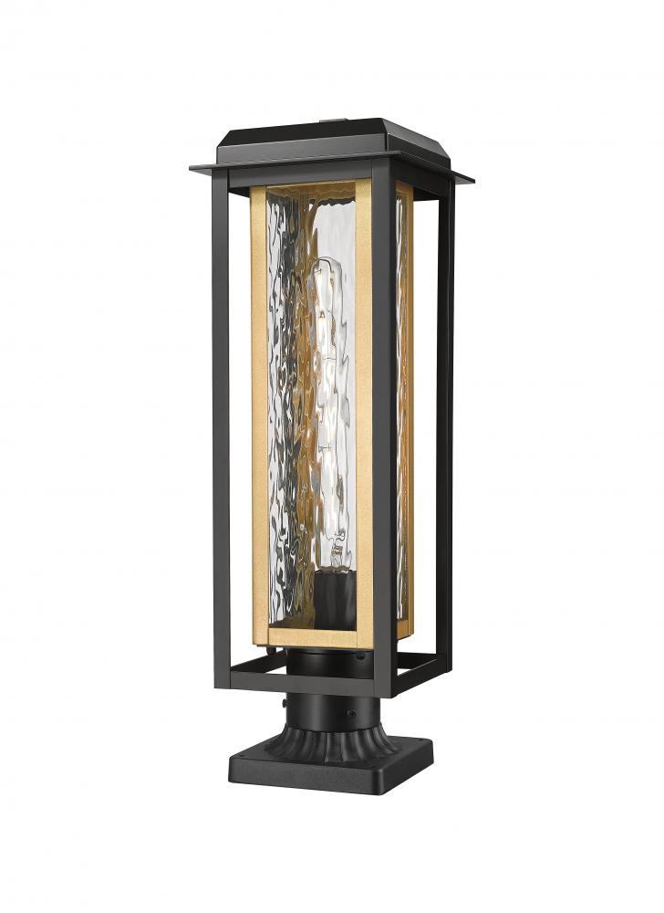 Mansfield - 1 Light - 8 inch - Black - Stem Hung - Coastal Outdoor Post Lantern