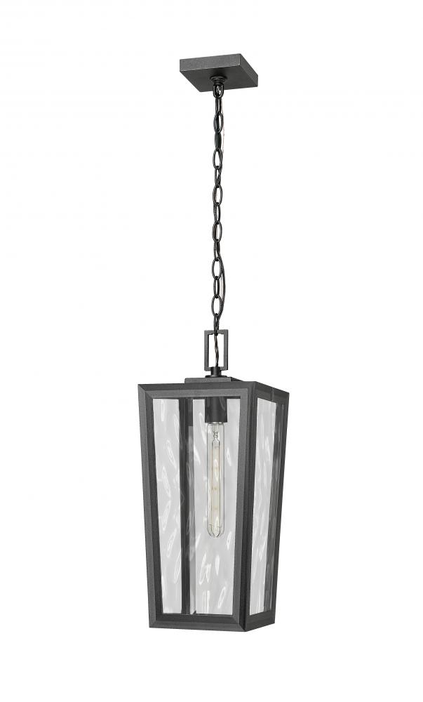 Madison - 1 Light - 8 inch - Matte Black - Coastal Outdoor Pendant