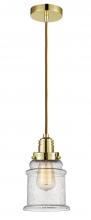 Innovations Lighting 100GD-10CR-2H-GD-G184 - Winchester - 1 Light - 8 inch - Gold - Cord hung - Mini Pendant