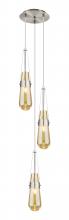 Innovations Lighting 113-452-1P-SN-G452-4ME - Milan - 3 Light - 12 inch - Brushed Satin Nickel - Multi Pendant