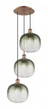 Innovations Lighting 113B-3P-AC-G481-10SL - Brookhaven Sphere - 3 Light - 17 inch - Antique Copper - Cord Hung - Multi Pendant
