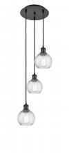 Innovations Lighting 113B-3P-BK-G1214-6 - Athens Twisted Swirl 3 Light 16 inch Multi-Pendant
