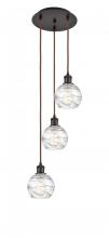Innovations Lighting 113B-3P-OB-G1213-6 - Athens Deco Swirl - 3 Light - 12 inch - Oil Rubbed Bronze - Cord hung - Multi Pendant