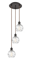 Innovations Lighting 113B-3P-OB-G1213-6CL - Athens Deco Swirl - 3 Light - 12 inch - Oil Rubbed Bronze - Cord Hung - Multi Pendant