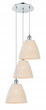 Innovations Lighting 113B-3P-PC-NBD-9-NAT - Bristol Natural - 3 Light - 19 inch - Polished Chrome - Cord hung - Multi Pendant