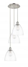 Innovations Lighting 113B-3P-PN-GBD-92 - Bristol - 3 Light - 16 inch - Polished Nickel - Cord Hung - Multi Pendant