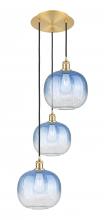 Innovations Lighting 113B-3P-SG-G481-10SB - Brookhaven Sphere - 3 Light - 17 inch - Satin Gold - Cord Hung - Multi Pendant