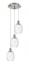 Innovations Lighting 113B-3P-SN-G459-6CL - Preston Bulb - 3 Light - 13 inch - Brushed Satin Nickel - Cord Hung - Multi Pendant