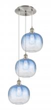 Innovations Lighting 113B-3P-SN-G481-10SB - Brookhaven Sphere - 3 Light - 17 inch - Brushed Satin Nickel - Cord Hung - Multi Pendant