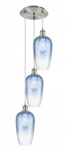 Innovations Lighting 113B-3P-SN-G484-7SB - Brookhaven Flute - 3 Light - 14 inch - Brushed Satin Nickel - Cord Hung - Multi Pendant