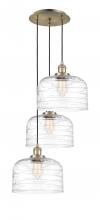Innovations Lighting 113F-3P-AB-G713-L - Cone - 3 Light - 18 inch - Antique Brass - Cord hung - Multi Pendant