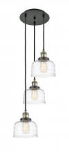 Innovations Lighting 113F-3P-BAB-G713 - Cone - 3 Light - 14 inch - Black Antique Brass - Cord hung - Multi Pendant