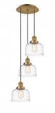 Innovations Lighting 113F-3P-BB-G713 - Cone - 3 Light - 14 inch - Brushed Brass - Cord hung - Multi Pendant