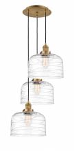 Innovations Lighting 113F-3P-BB-G713-L - Cone - 3 Light - 18 inch - Brushed Brass - Cord hung - Multi Pendant